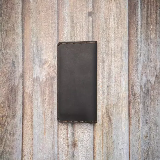 M RUFOUS Premium Leather Handmade Passport Holder - 4X5.5 Inch - Black, 100% Gen