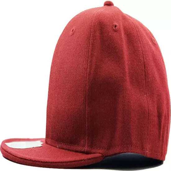 Premium Solid Fitted Cap Baseball Cap Hat, Flat Bill / Brim NEW