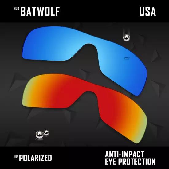 Anti Scratch Polarized Replacement Lenses for-Oakley Batwolf OO9101 Options