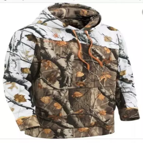 Legendary Whitetails SNOWCAP Camo Original Deer Gear Pullover Hoodie Jacket XL