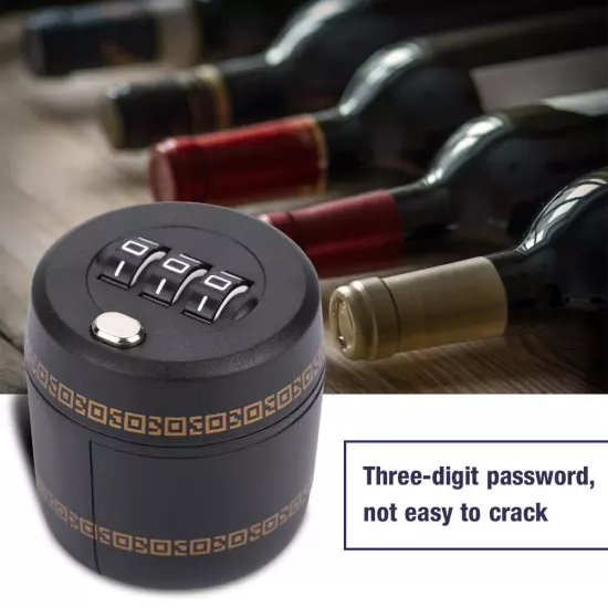 Zinc Alloy Wine Bottle Password Lock Three Digit Combination Pass Code Wine LLI