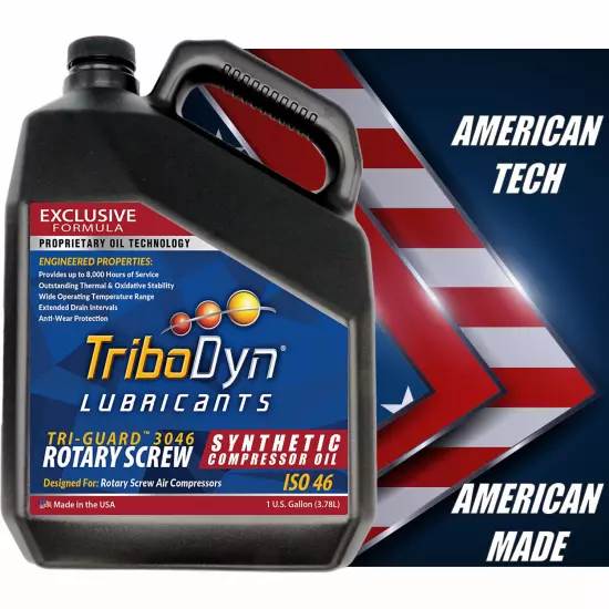 TriboDyn TRI-GUARD 3046 ISO 46 Rotary Screw Synthetic Compressor Oil - 1 GAL