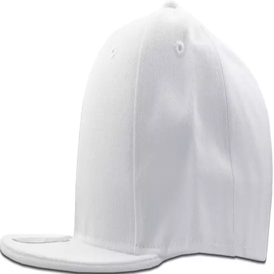 Premium Solid Fitted Cap Baseball Cap Hat, Flat Bill / Brim NEW