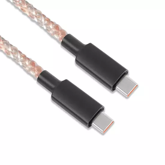 3Ft 66W Led Light up Glowing USB C to USB C Cable,Aluminum Shell Fast