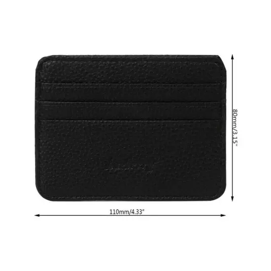 Leather Slim Minimalist Wallet for Men Women RFID Thin Credit Card Holder Wallet