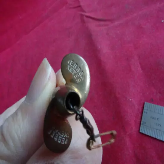 3X EARLY VINTAGE HEAVY BRASS WEBBER OF EXETER DEVON FISHING LURES