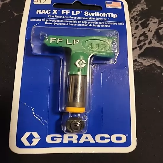 Graco FFLP412 Fine Finish Low Pressure Reversible Tip RAC X FFLP SwitchTip 412