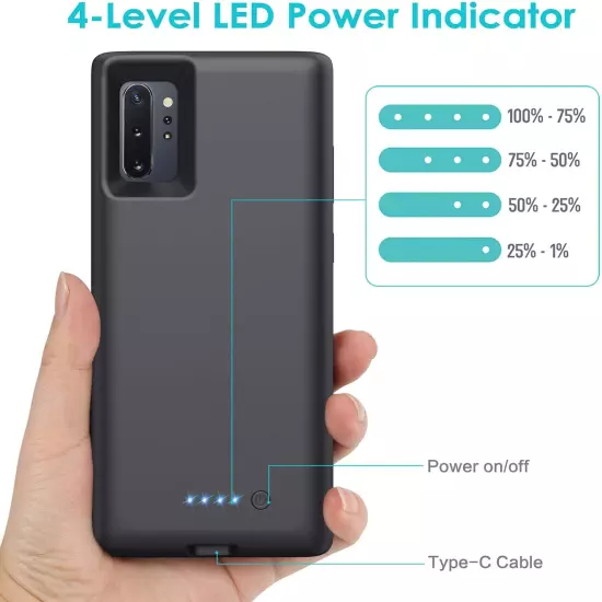 Battery Case for Galaxy Note10+ 5G [6.8 Inch], 8500Mah Portable Charging Case Ex