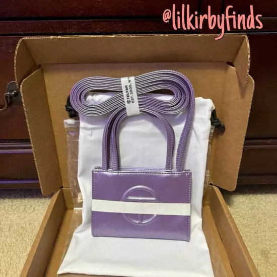 BRAND NEW: Authentic TELFAR (Small) “Kush” Purple Shopping Bag Vegan Leather