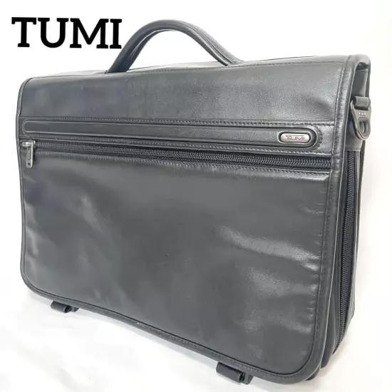 Tumi 96171D4 Business Bag Leather Black Large Capacity