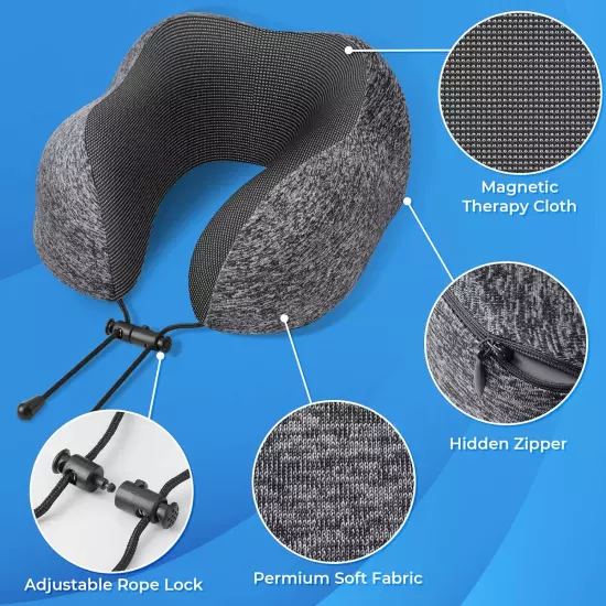 Travel Pillow, Travel Pillows for Sleeping Airplane, Removable Cover Neck Pillow