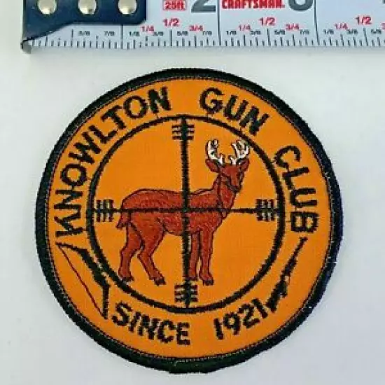 Vintage New Jersey Knowlton Gun Club Since 1921 Rifle Deer Hunting Patch NJ Gun