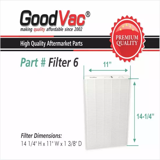 GoodVac HEPA Filter +2 Carbons For Oreck AirInstinct 75, 100, 108, 150, 200 