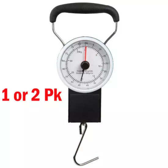 Luggage Scale 35kg 80lb Suitcase Travel Fishing Compact Weighing 1M Tape Measur