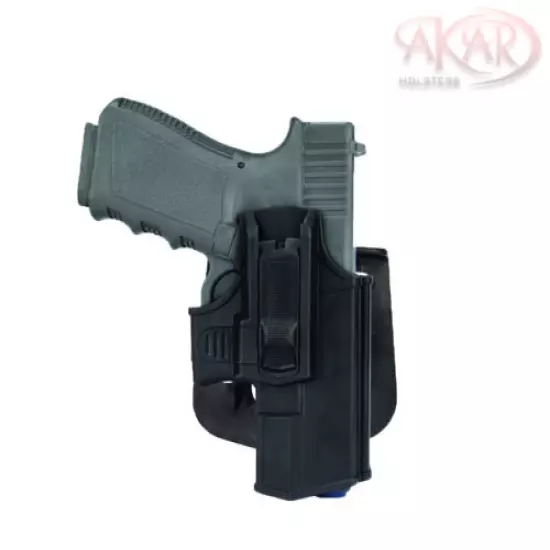 OWB HOLSTER FITS GLOCK14,17,19,20 Polymer Belt Holster W/ Release Retention