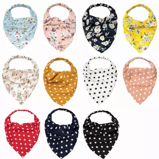 Women Stretch Turban Bandana Head Wrap Boho Floral Elastic Hair Band Hair Scarf