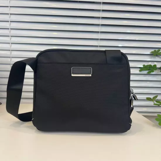 TUMI Arrive' Olten Crossbody Bag Nylon/Leather Black Unused Outlet product