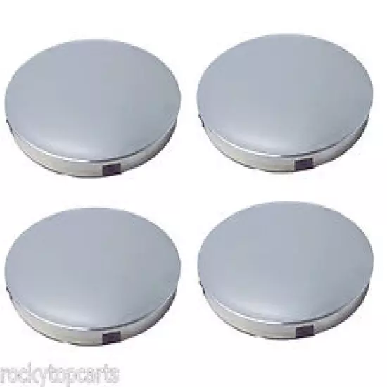 Golf Cart 8" Chrome Baby Moon Metal Wheel Covers Hub Caps Set of 4