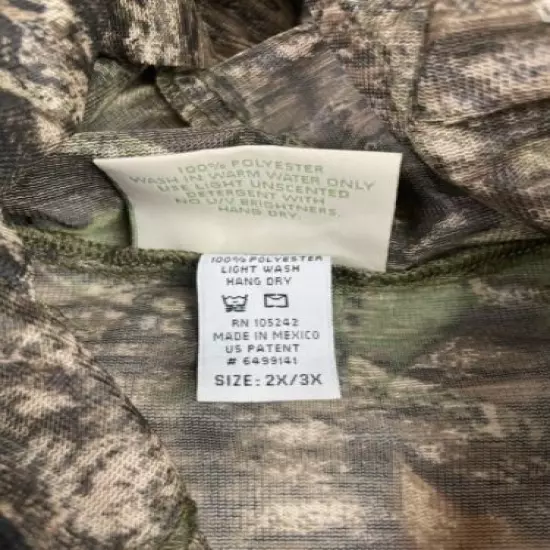 Underbrush Mens 2x/3x Camo Hunting Jacket