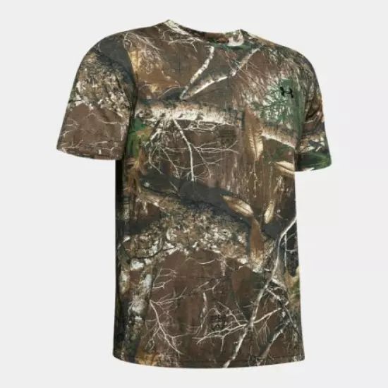 UNDER ARMOUR UA Scent Control Camo Short Sleeve Shirt Realtree Edge 3XL 1343240