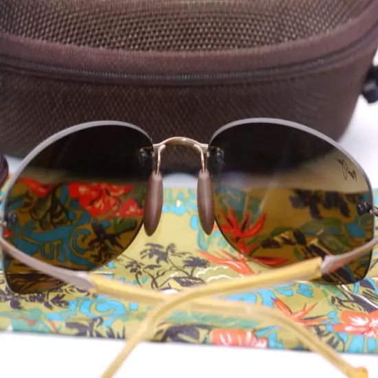 MAUI JIM MJ-516-21 HONOLUA BAY- 61[]18-120 Hingeless/Rimless Sunglasses JAPAN