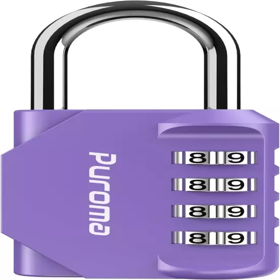 1 Pack Combination Lock 4 Digit Locker Lock Outdoor Waterproof Padlock for Schoo