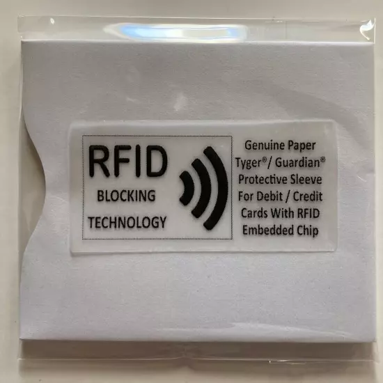 RFID Blocking Sleeve - Credit and Debit Card Protection / 6 Pack + FREE Ship