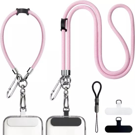 Cell Phone Lanyard,4× Pads,1× Phone Wrist Strap,1× Adjustable Finger Strap,Unive