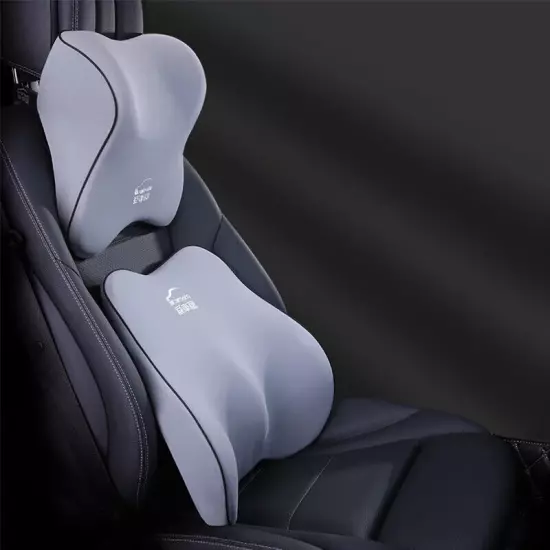 Car Seat Headrest Pillow Neck Lumbar Support Pillow Seat Back Waist Pillow