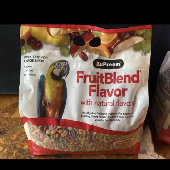 ZuPreem FruitBlend with Natural Fruit Flavors Large Breed Bird Food, 12 Lb