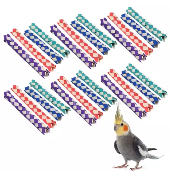 24pcs Finger Traps Birds Parrots Chew Toy Chinese Bamboo Traps DIY Toy for Kids