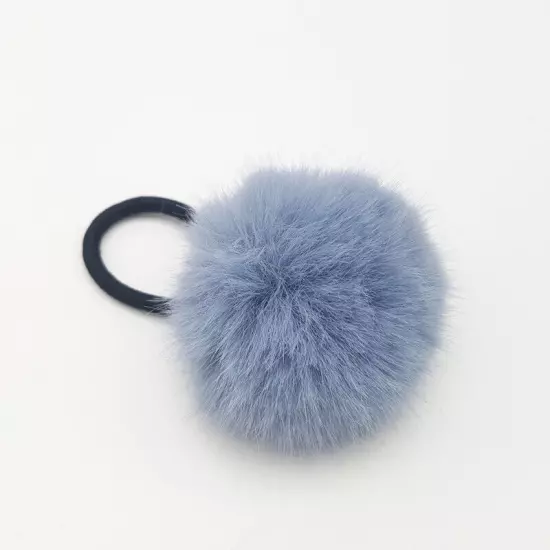 2/1PCS 6/5cm Fluffy Pompom Elastic Hair Ties Bobbles Fur Ball Ponytail Band