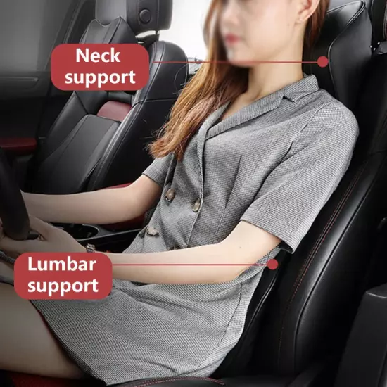 Car Lumbar Pillow Headrest Neck Rest Head Support Car Memory Foam Head Cushion