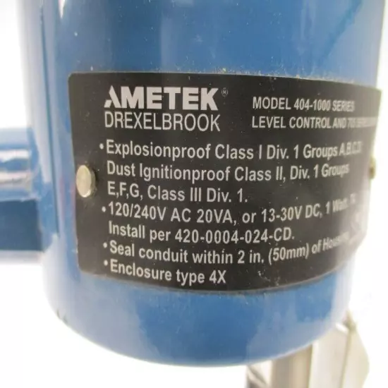 AMETEK 705-0001-001 404-1000 120/240VAC 1000PSI NSNP