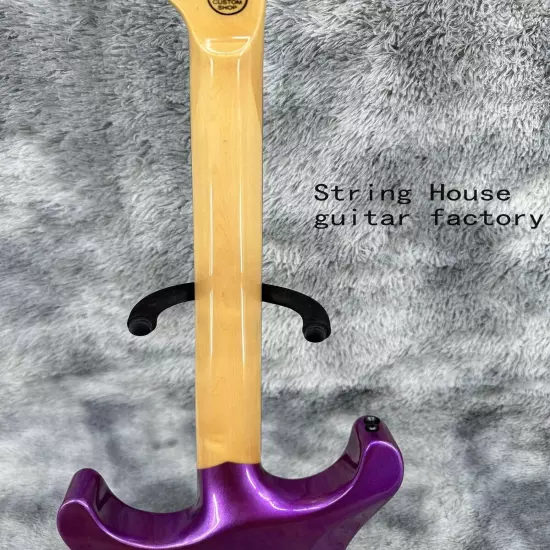 ST Custom Purple Ouija Electric Guitar Black Part Basswood Body High Quality