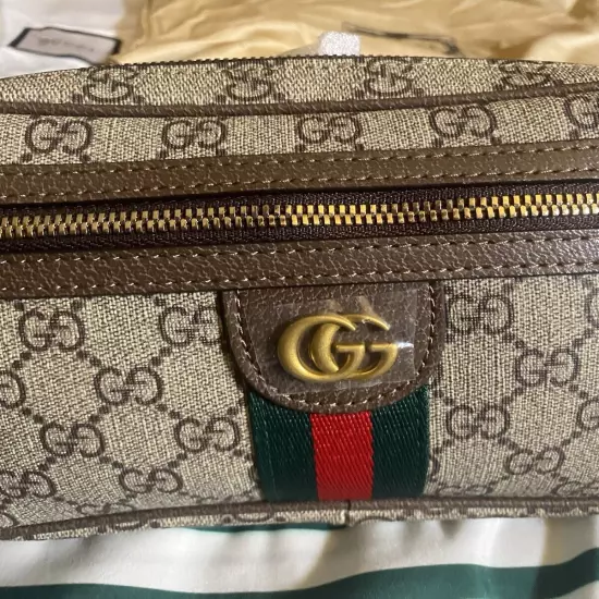 GUCCI OPHIDIA GG Supreme Belt Bag 574796 #1974 With Two Dust Bags