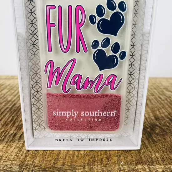 Simply Southern Fur Mama Pink Glitter Phone Case iPhone XS Max New in Package