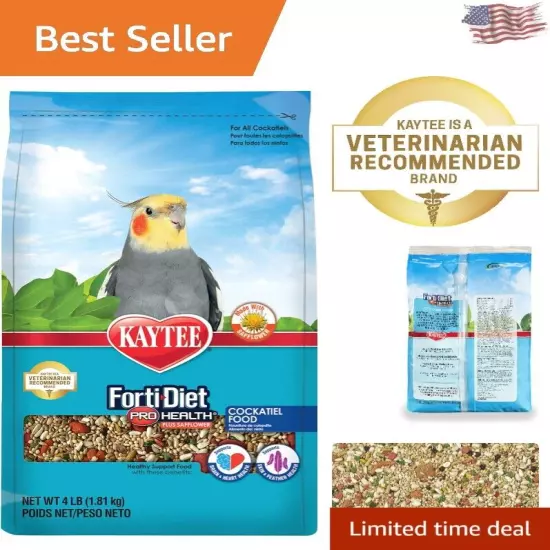 Pro Health Cockatiel Bird Food with Safflower - Supports Brain & Feather Health