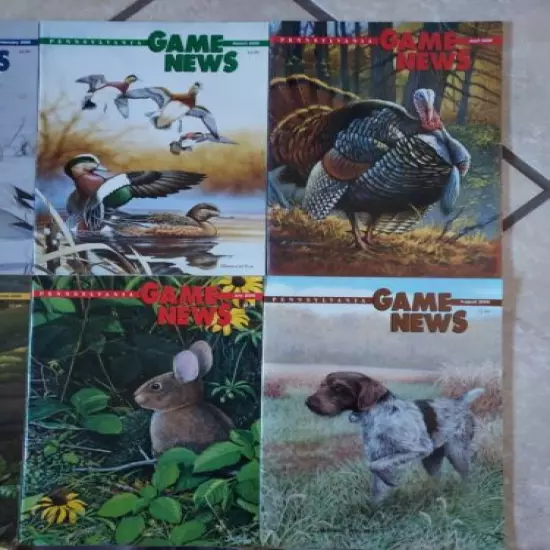 VG+++ Complete 2005 (Jan thru Dec) LOT OF 12 PENNSYLVANIA GAME COMMISSION NEWS 