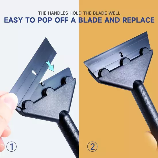 Long Handle Plastic Razor Blade Scraper Tool with 10PCS Plastic Blades Cleaning