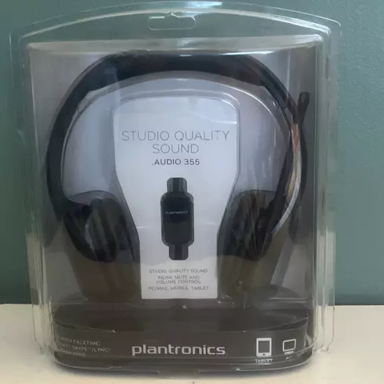 Plantronics .Audio 355 Studio Quality Sound - Inline Mute - Volume Control