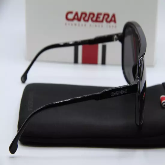 NEW CARRERA 1047/S 807M9 POLARIZED BLACK AUTHENTIC SUNGLASSES W/CASE 62-10