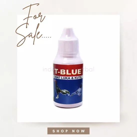 T BLUE for Treating w*unds and warts in chickens and birds 30 ml