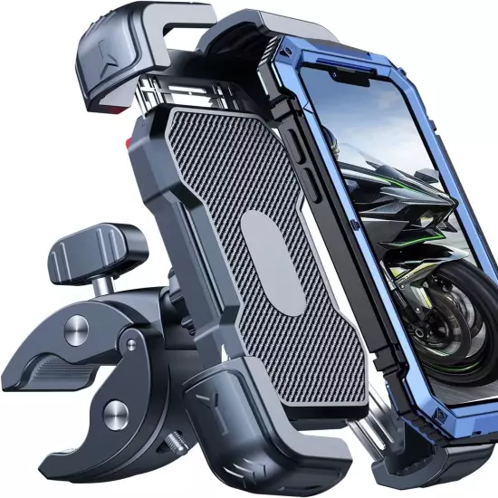 Motorcycle Phone Mount, [150Mph Wind Anti-Shake][7.2Inch Big Phone Friendly] Bik