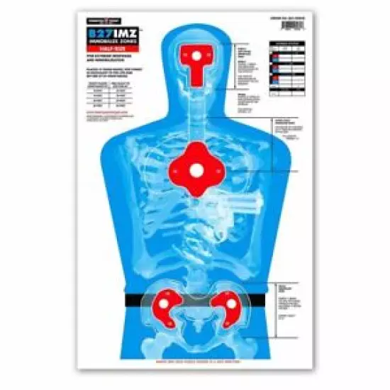 Thompson Target | B27-IMZ Half-Size 12.5"x19" Ultra Bright Silhouette Targets