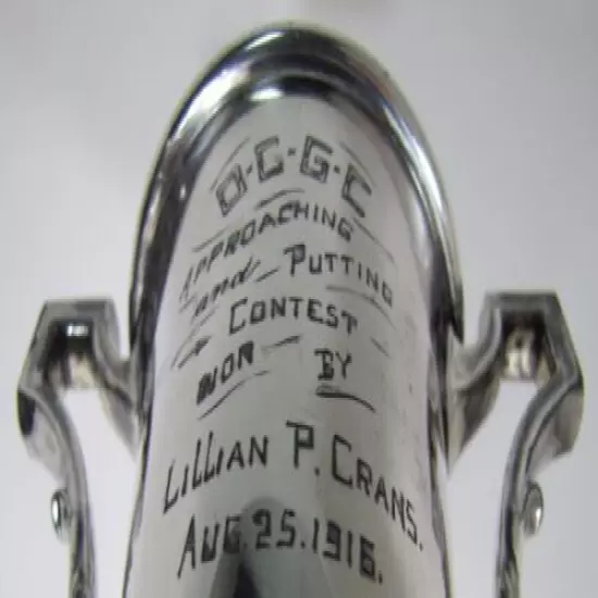 1916 OC GC Golf Country Club Silver Plate Trophy Award Cup Lillian Crans Wallace