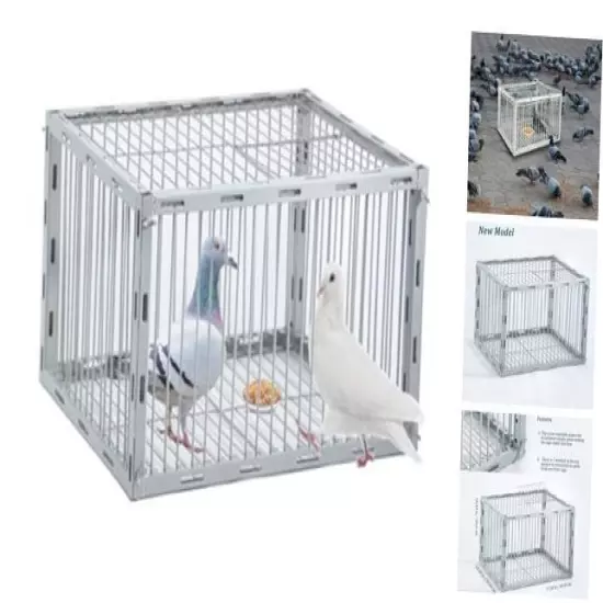 Pigeon Trap with Escape-Proof Design, Pigeon Cage with 17.2"L x 13.2"W x 10.2"H