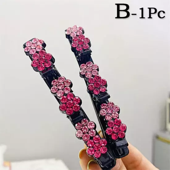 Bling Crystal Hairpins Headwear Women Girls Rhinestone Hair Clip Pins BarretteX1