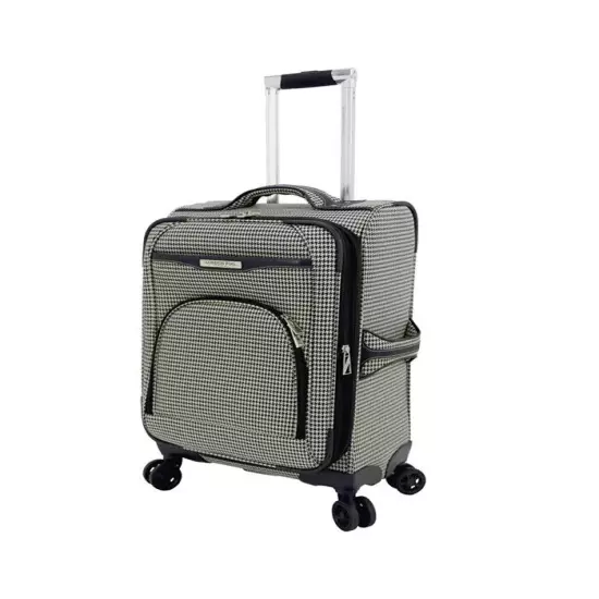 New London Fog Oxford III Black White Spinner Carry On 20" Luggage