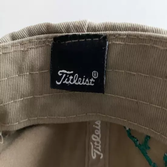 Titleist Pecan Valley Golf Club San Antonio Texas Strapback Tan Logo Cap Hat